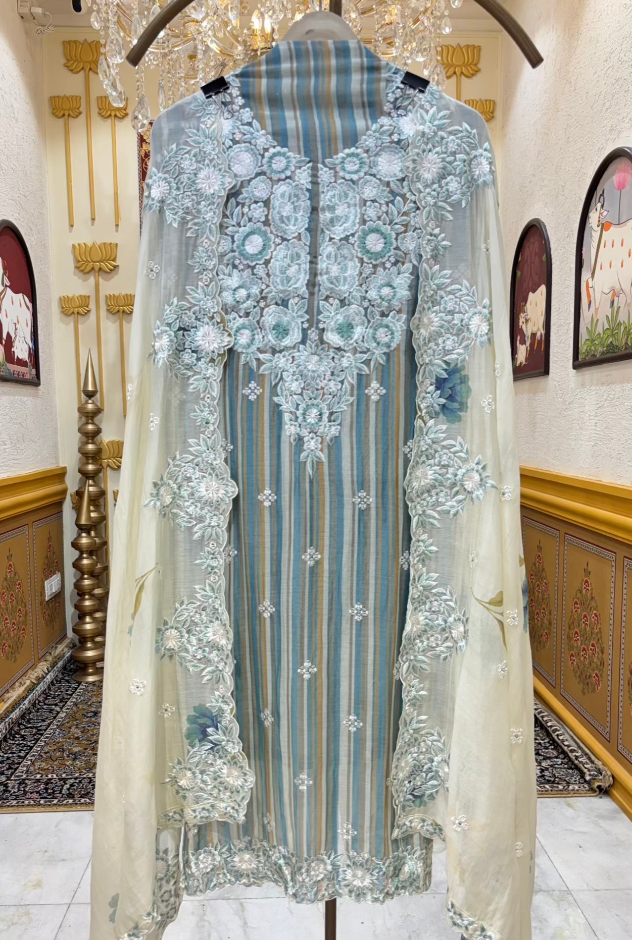 Ira Thread Chanderi Suit
