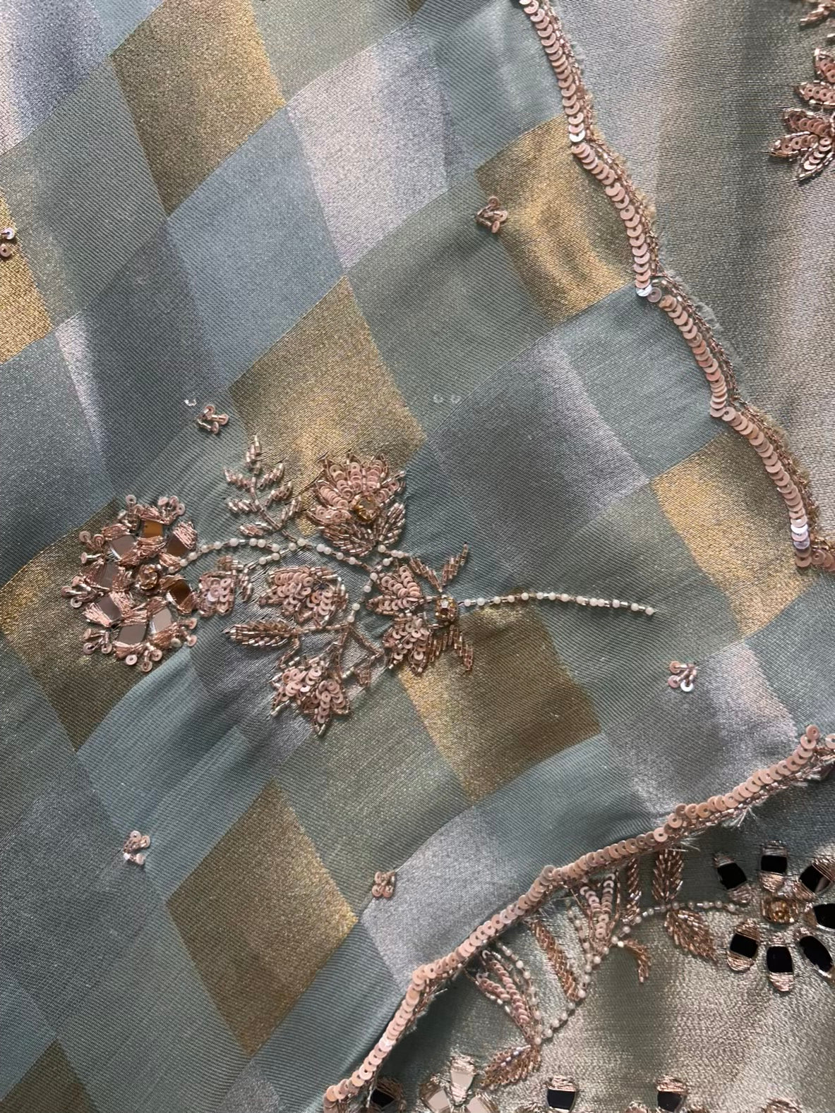 Zehraani Sequin Naqsh Suit (Powder Blue)