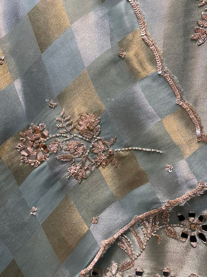 Zehraani Sequin Naqsh Suit (Powder Blue)