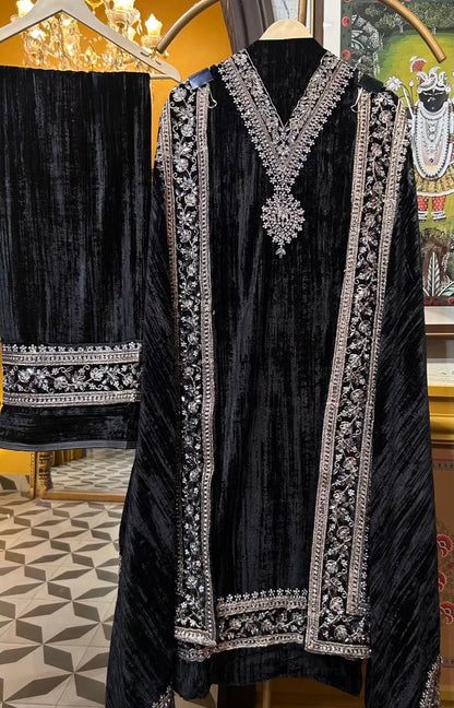 Mehrazar Velvet Suit (Black)