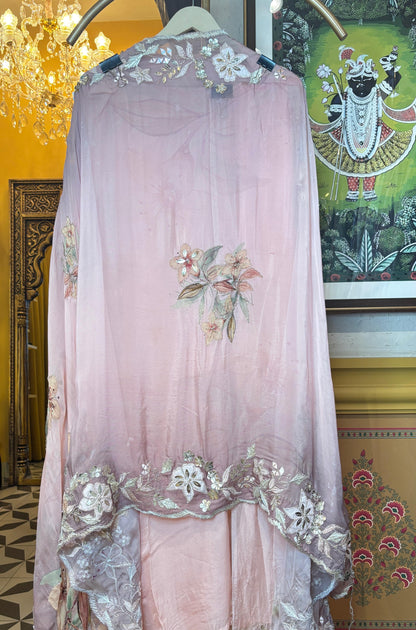 Keyaara Organza Suit (Pink)