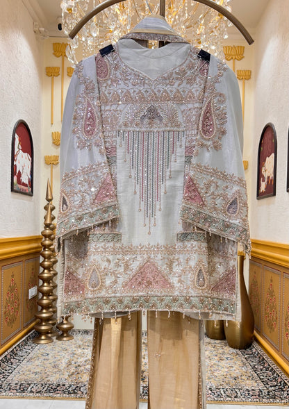 Zarmina Tissue Sharara Set