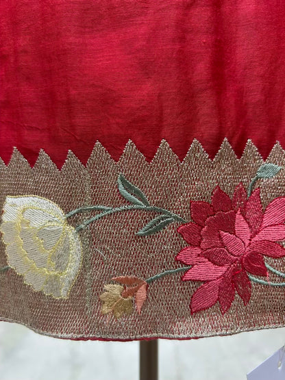 Aarini Zari Chanderi Suit (Maroon)