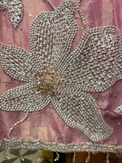 Layaan Organza Suit (Pink)