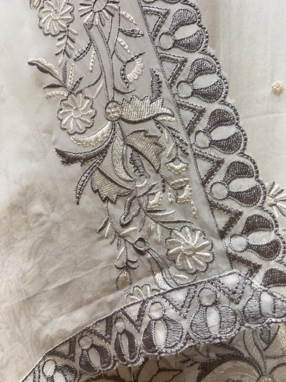 Aevora Pearlthread Organza Suit