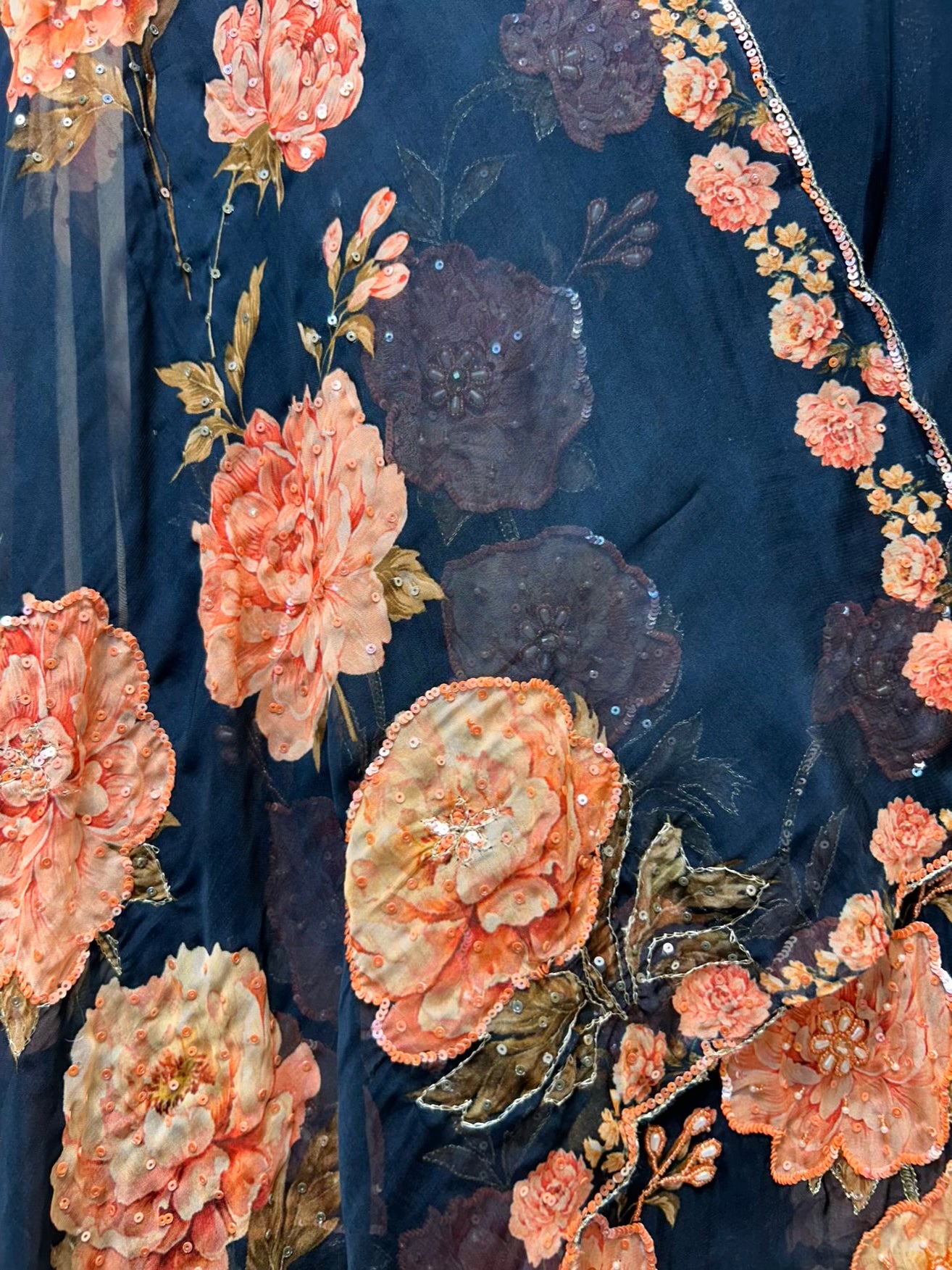 Zarhaya Karigari Suit (Navy Blue)