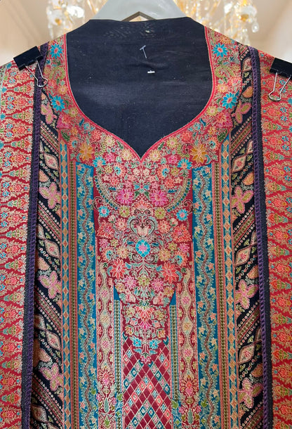 Mahroza Banarasi Loom Suit (Black)
