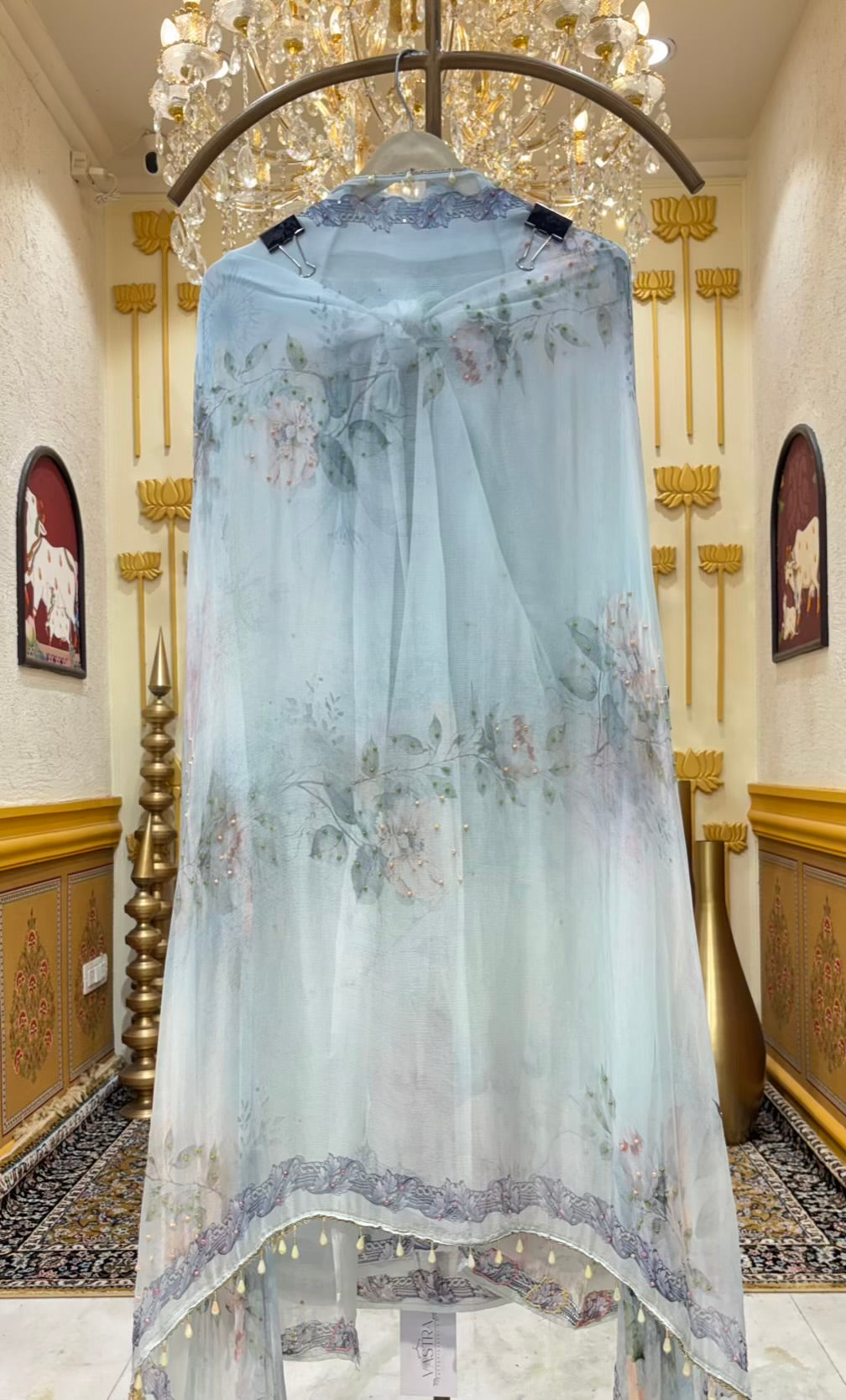 Sia Printed Organza Suit