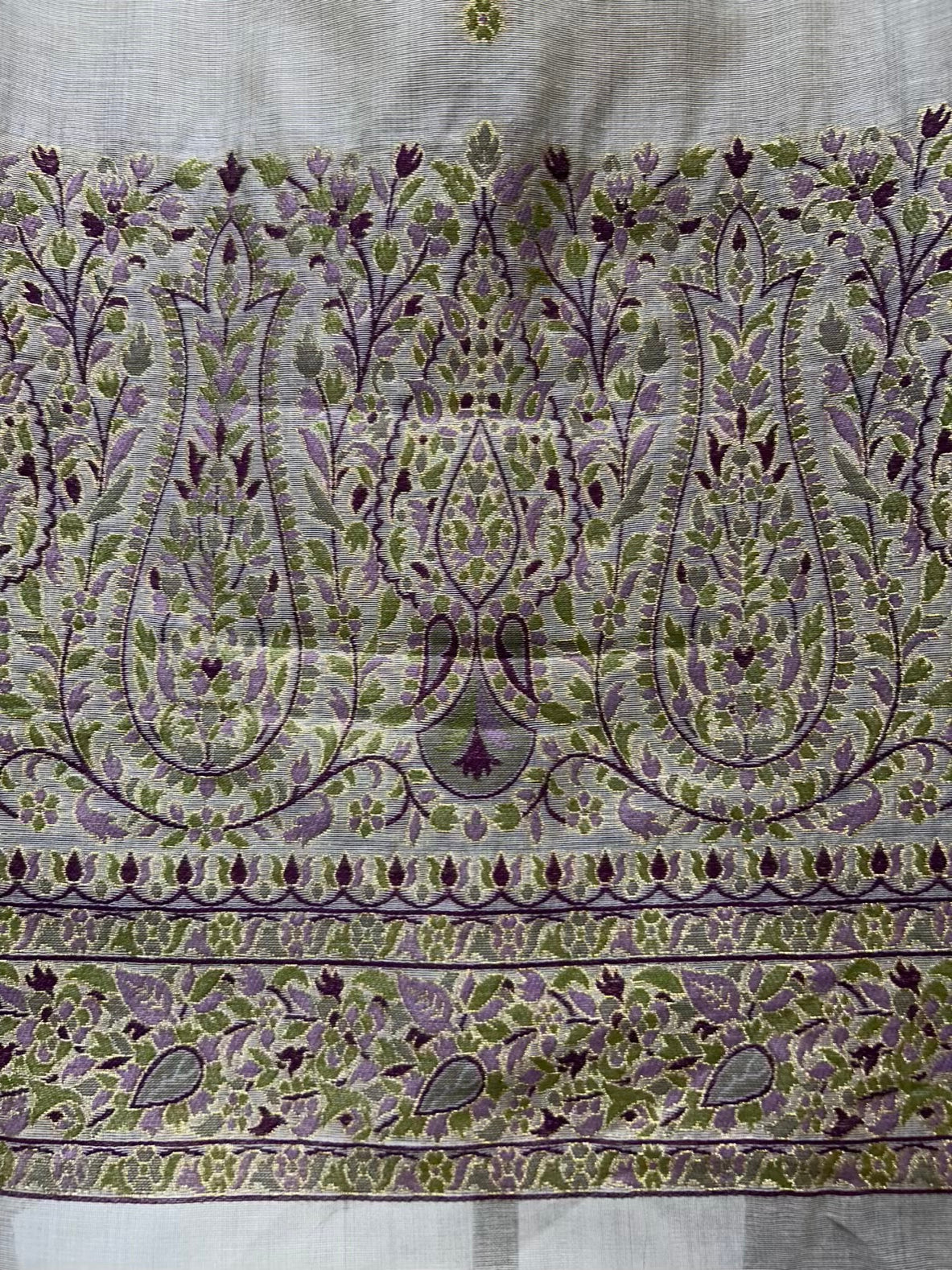 Ishmira Jamdhani Noor Suit (Beige & Purple)