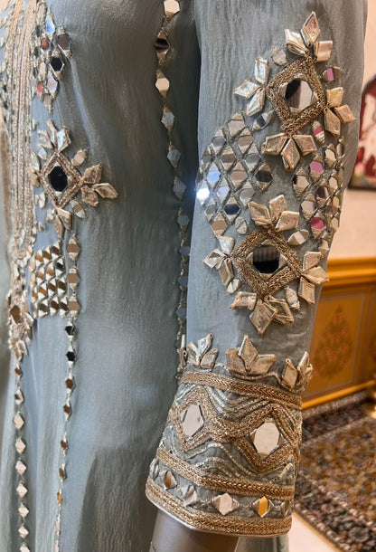Aaliya Shimmer Noor Anarkali (Blue)