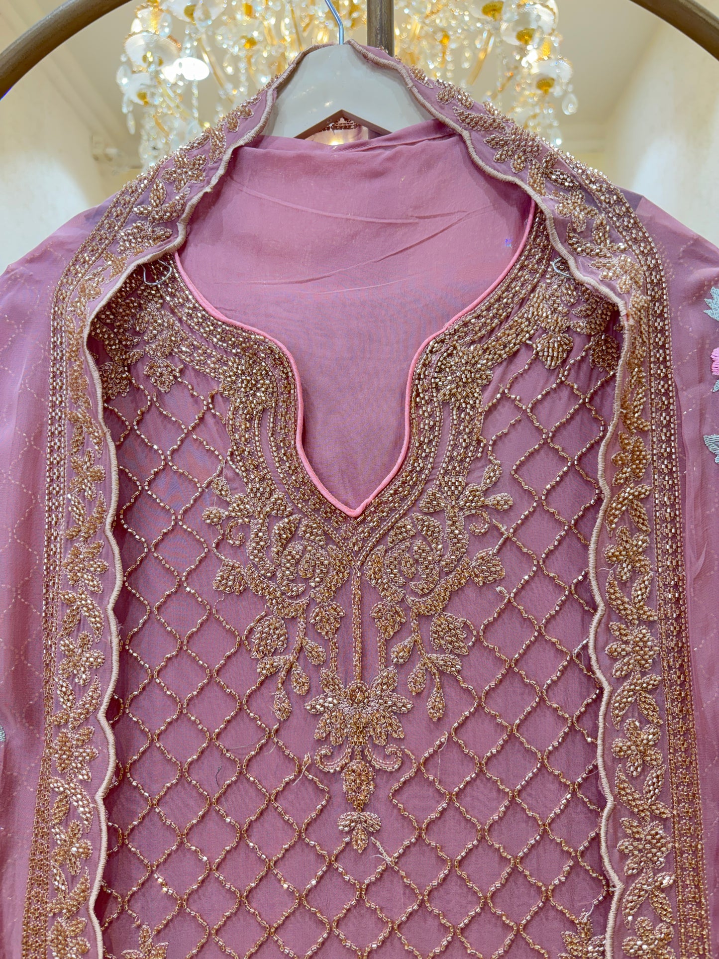 Mehrunnisa Handcrafted Georgette Suit