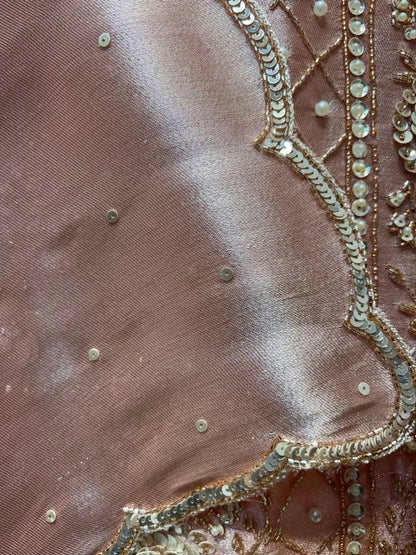 Ruhzara Sequin Veil Suit (Pink)