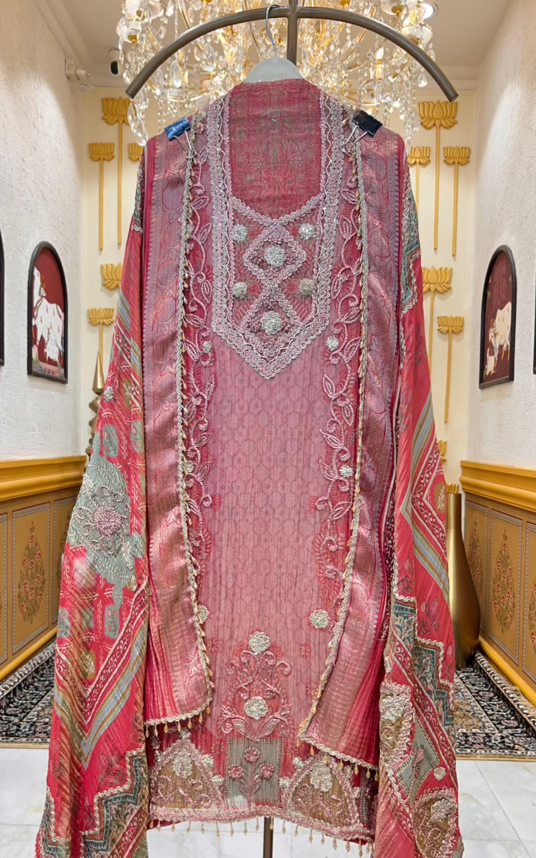 Noor Dori Crush Tissue Suit