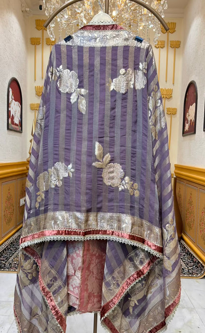 Mehroza Banarasi Brocade Suit (Pink)