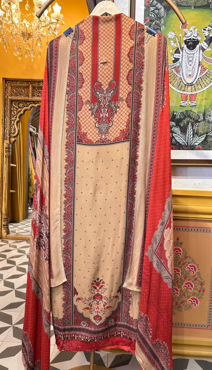 Rimzara Kashmiri Suit (Ivory)