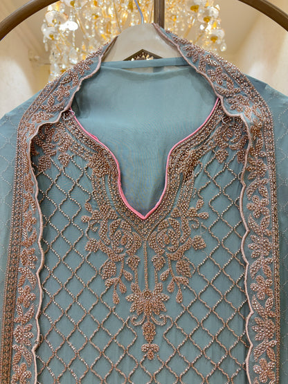 Mehrunnisa Handcrafted Georgette Suit