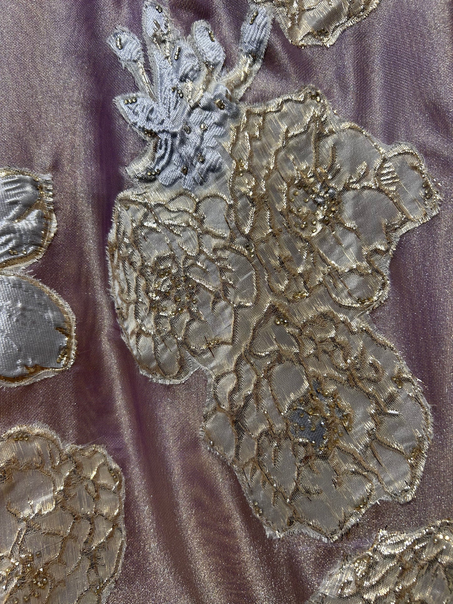 Satin Patra Kinari Suit (Lavender)