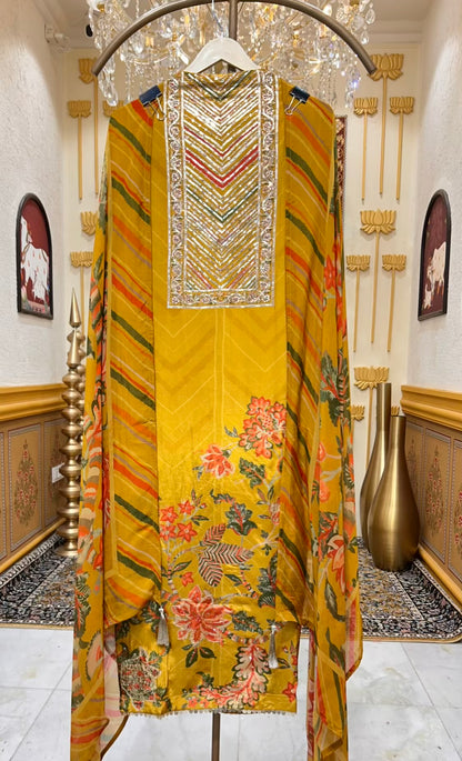 Mirvani Print Élan Suit (Yellow)