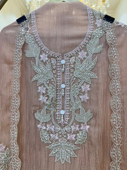 Eshira Appliqué Glow Suit (Peach)