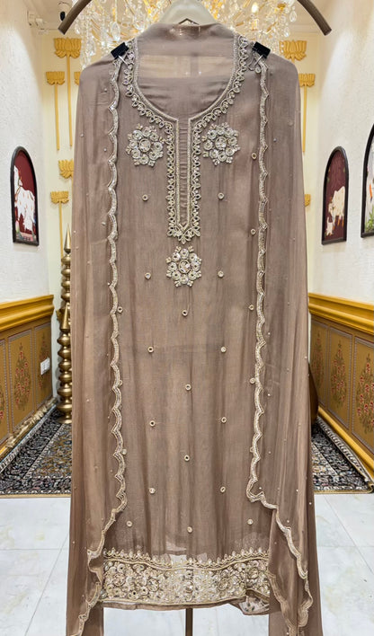 Zivaira Cutdana Organza Suit