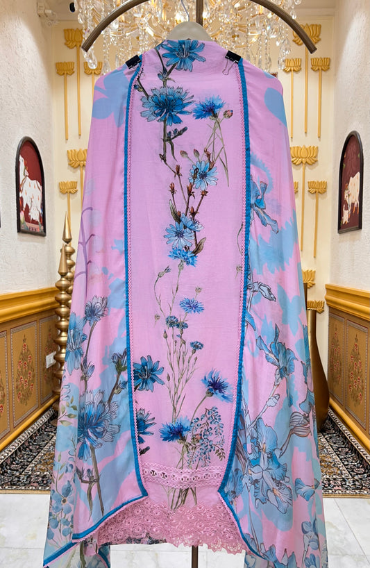 Iraaya Cotton Veil Suit (Pink)