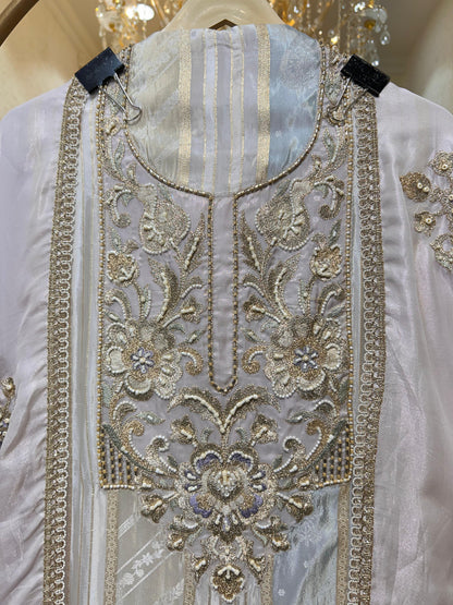 Mehraz Zari Glow Suit (Blue)