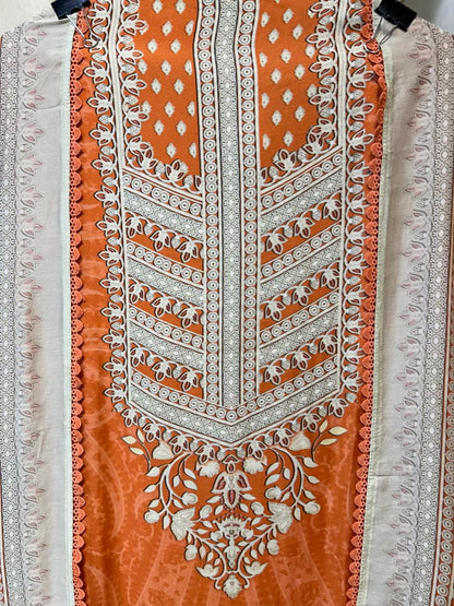Zehraah Pashmina Veil Suit (Orange)