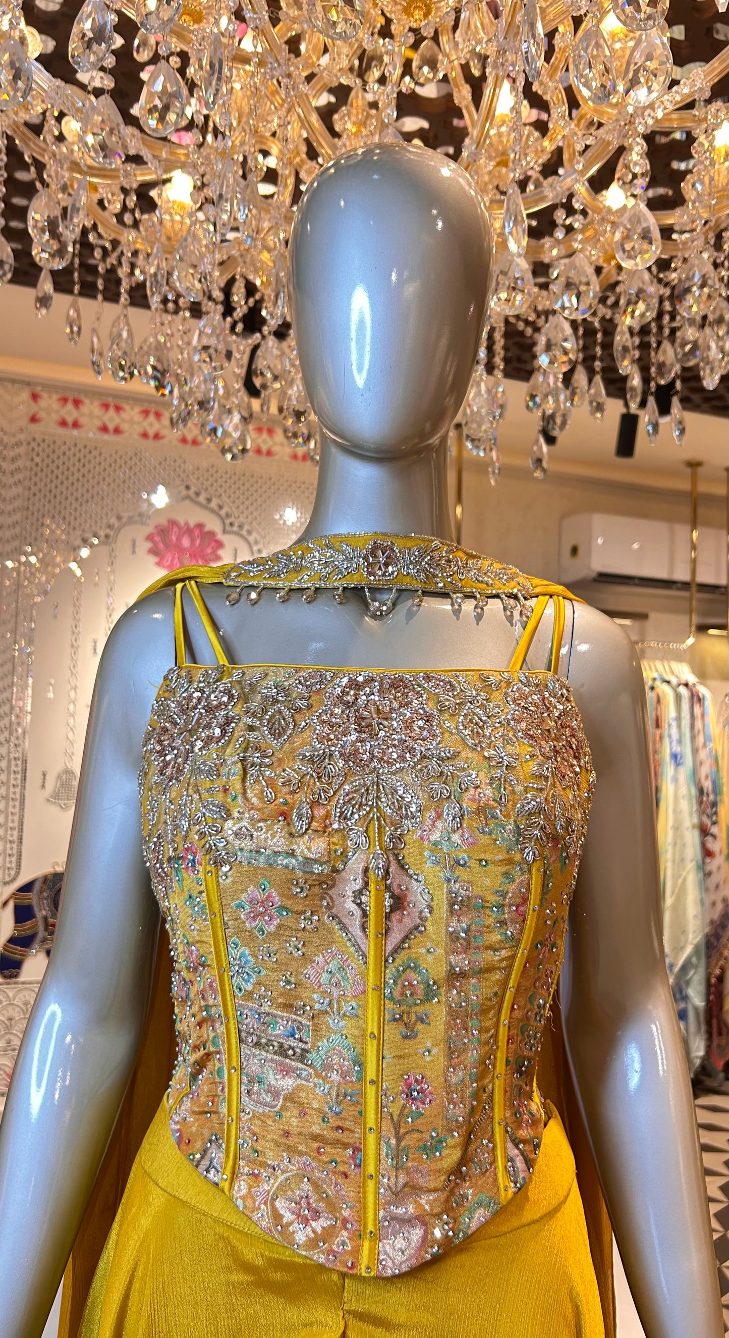 Rangmahal Crop Top Set