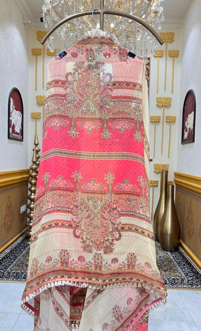 Nazira Mirror Mul Gota Suit (Pink)