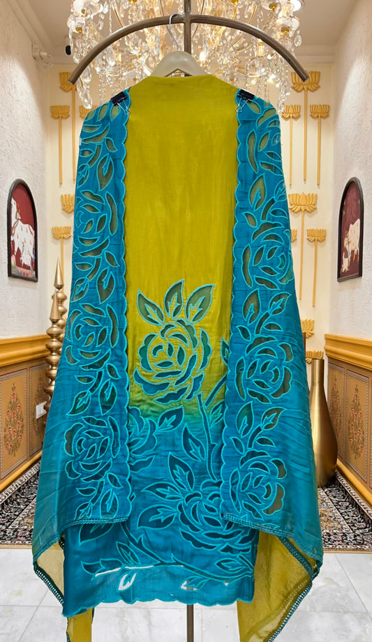Zivara Appliqué Élan Suit (Turquoise)
