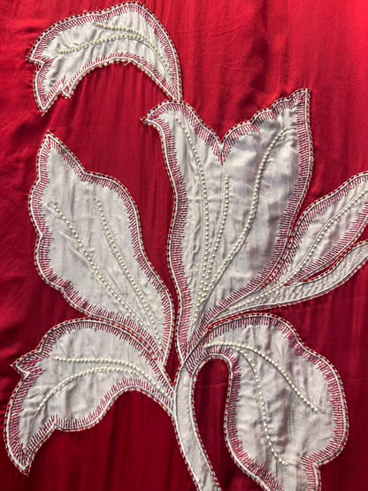 Mehraya Organza Suit (Red)