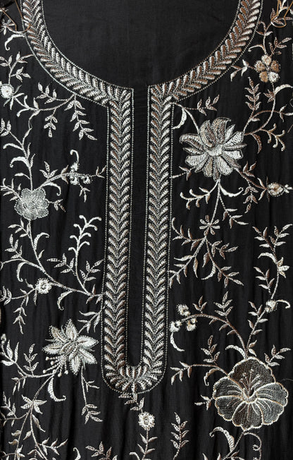 Aarvika Organza Suit (Black)