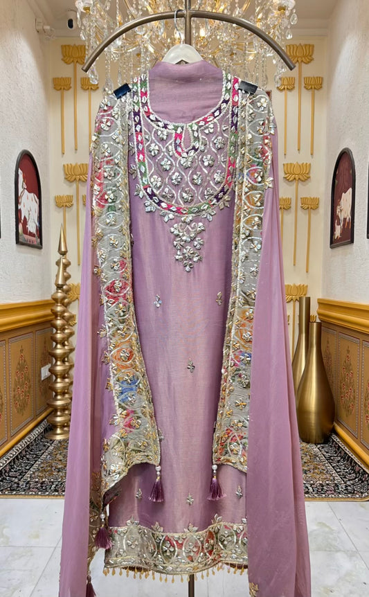 Zareeva Gota Noor Suit (Lavender)