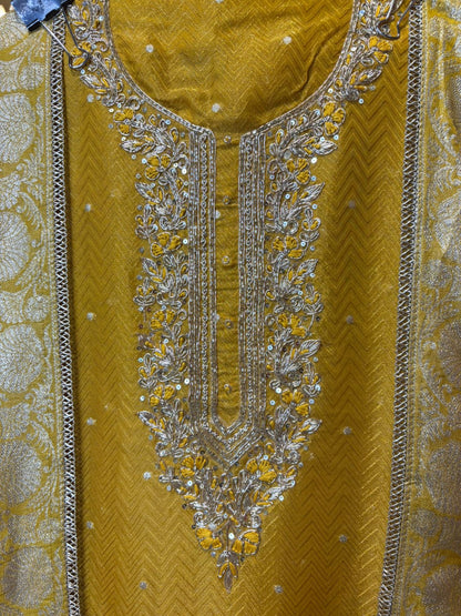 Parizaad Organza Suit (Yellow)