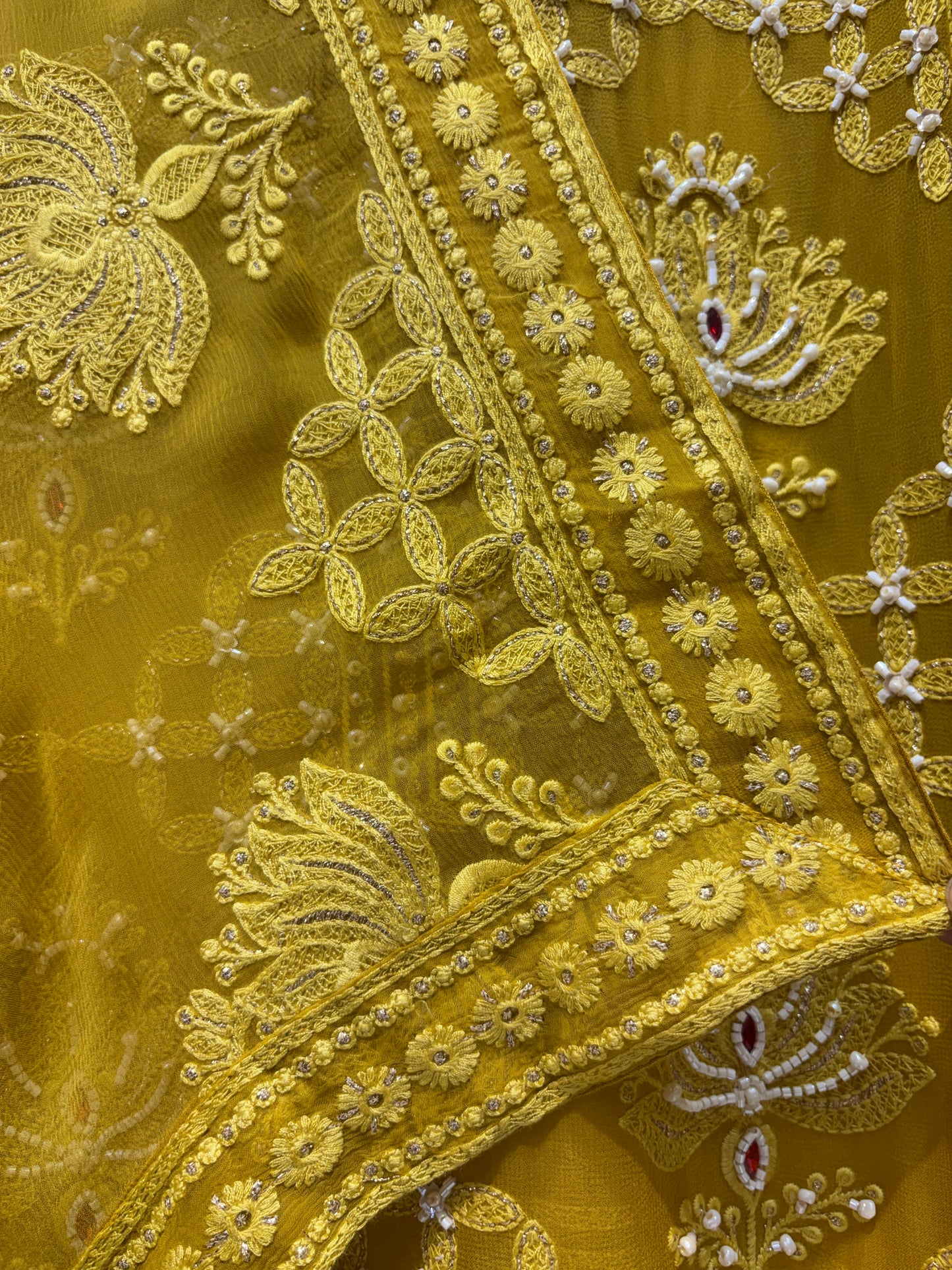 Zehara Handcrafted Chiffon Suit