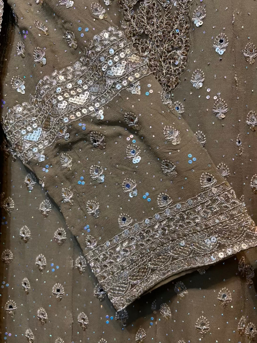 Mehrunnisa Mirror Gharara Set (Green)