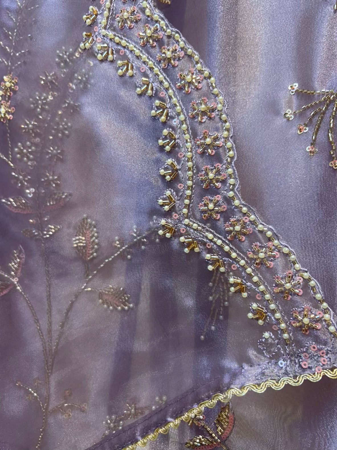 Elina Crush Karigari Suit (Lavender)