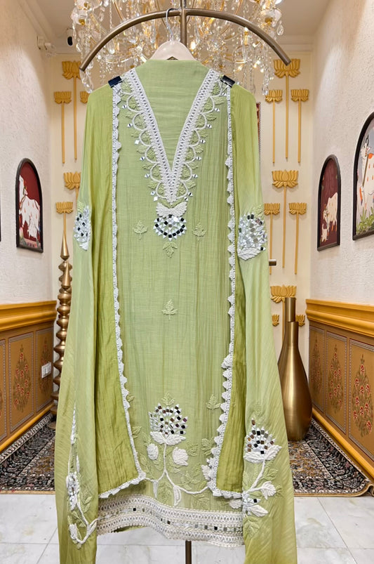 Zehra Mul Lace Élan Suit (Green)