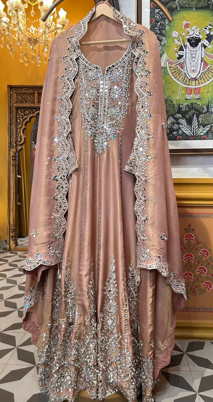 Ameera-é-Noor Anarkali (Beige)