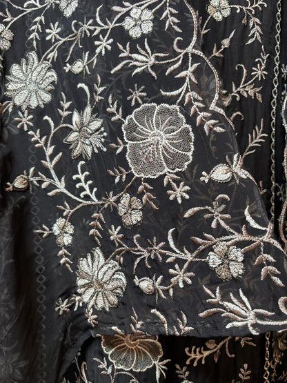 Aarvika Organza Suit (Black)