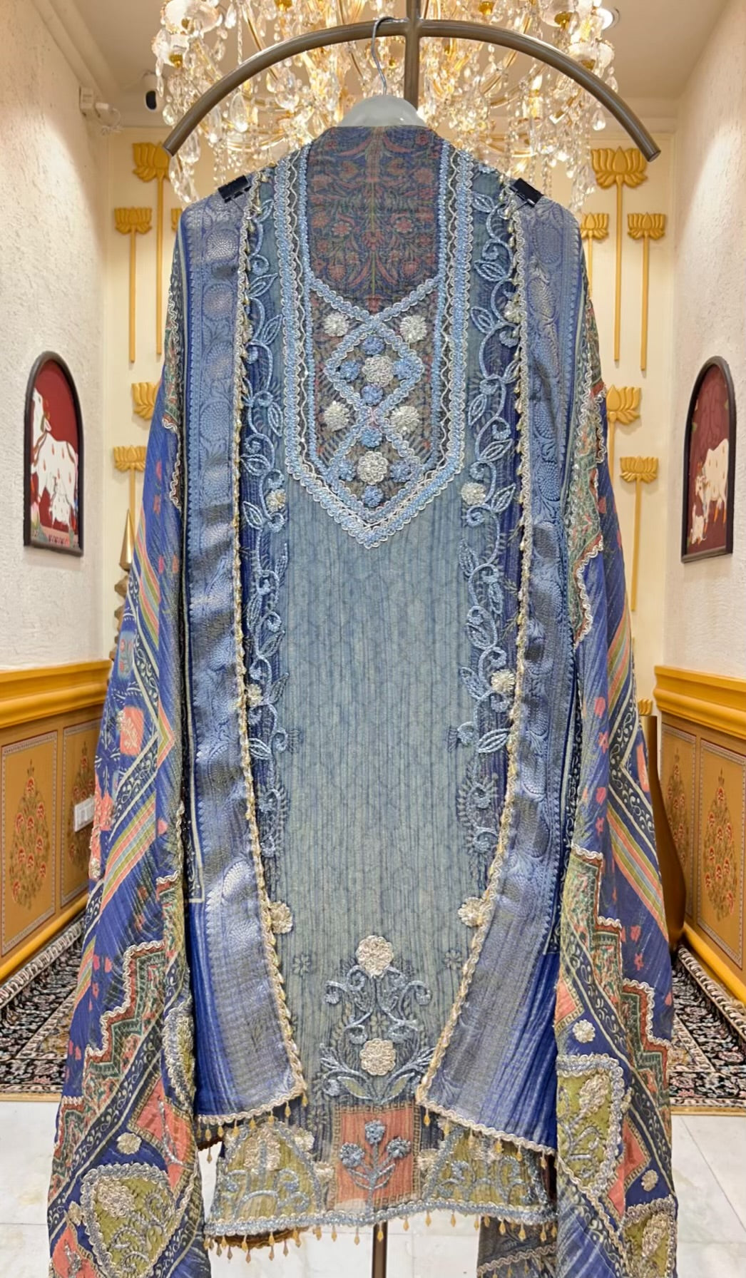 Noor Dori Crush Tissue Suit