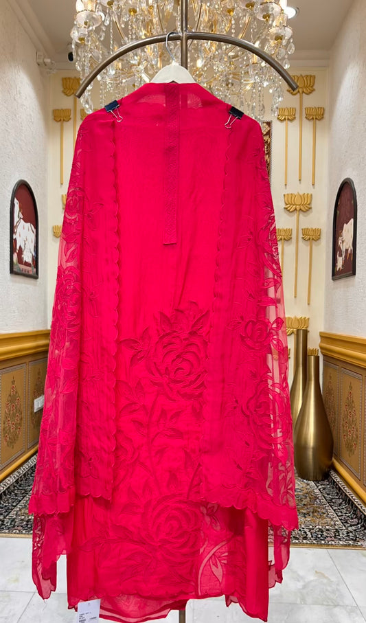 Aavya Resham Bloom Suit (Pink)