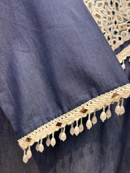 Mehral Sheesha Denim Farshi Set
