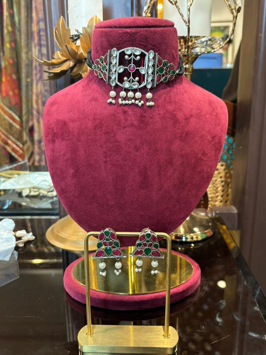 Gulnaaz Choker Set (Red)