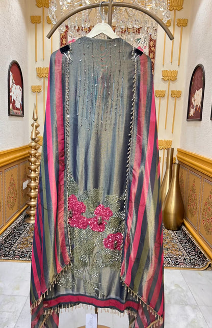 Rimaira Organza Grace Suit (Silver Grey)