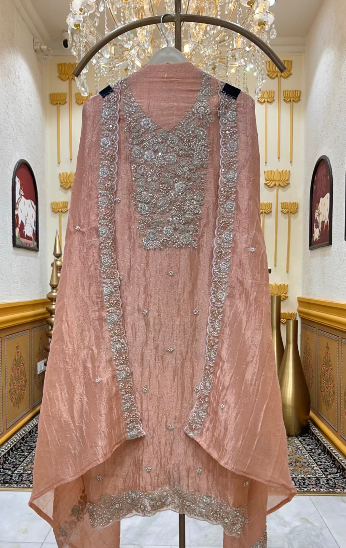 Eshira Handwork Suit (Peach)