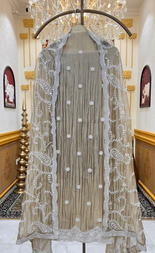 Naayra Karigari Élan Suit (Beige)