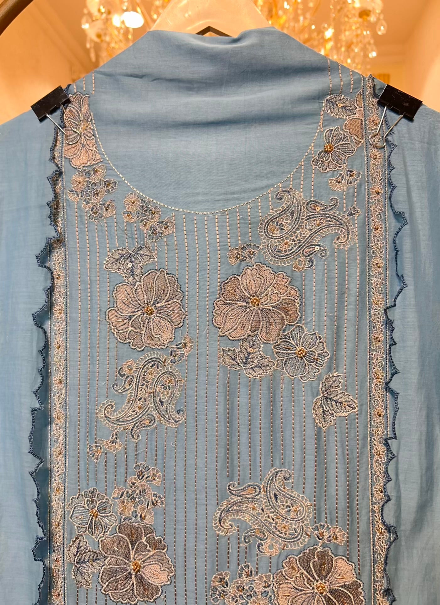Afiya Cotton Noor Suit (Blue)