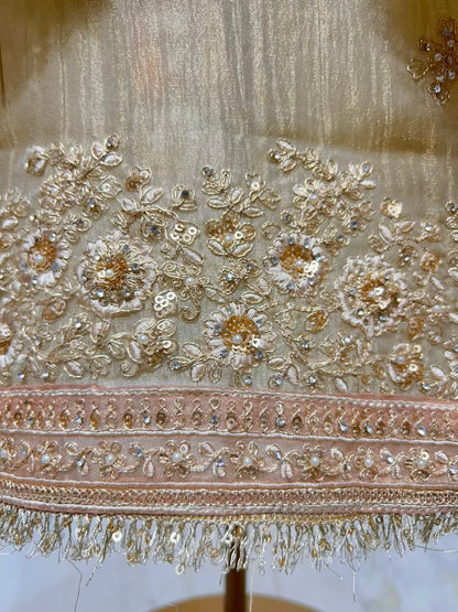 Zarifa Kinari Veil Suit (Pista Green)