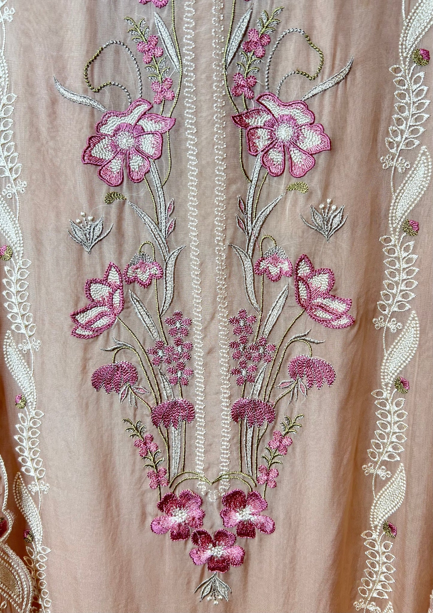 Shabnum Organza Suit (Beige)